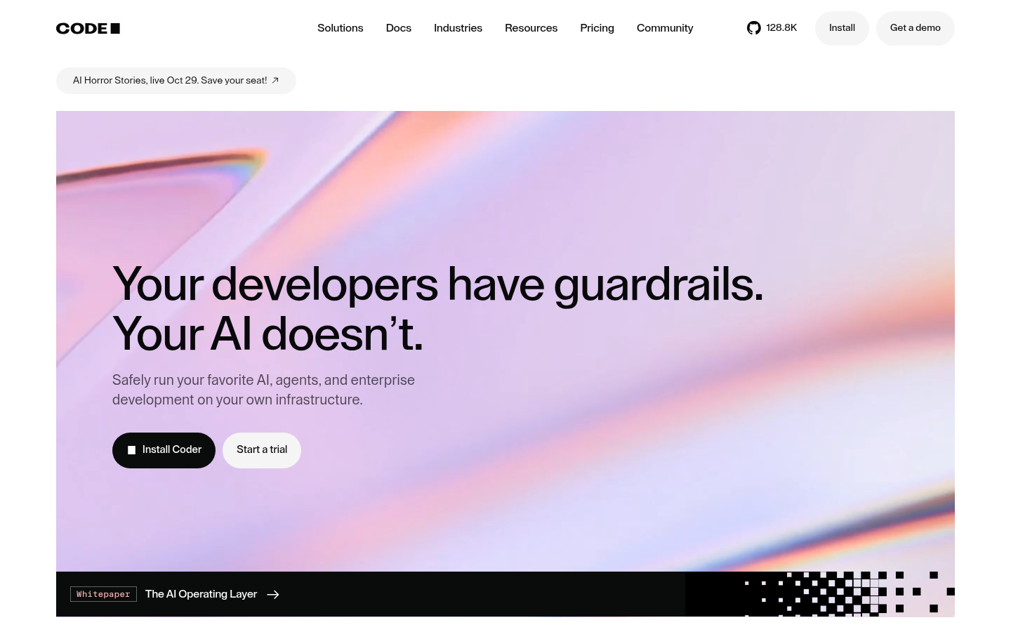 Homepage of the website, as captured