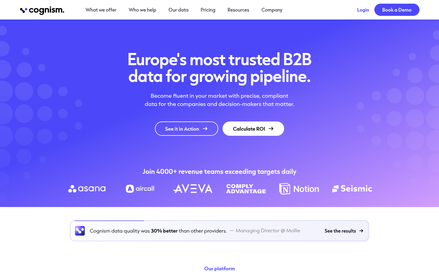 Homepage of the website, as captured