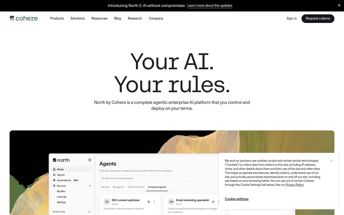 Homepage of the website, as captured