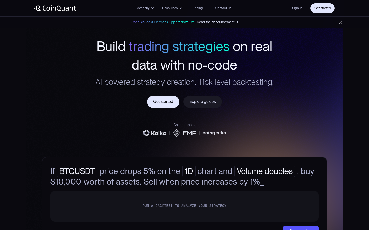 Homepage of the website, as captured