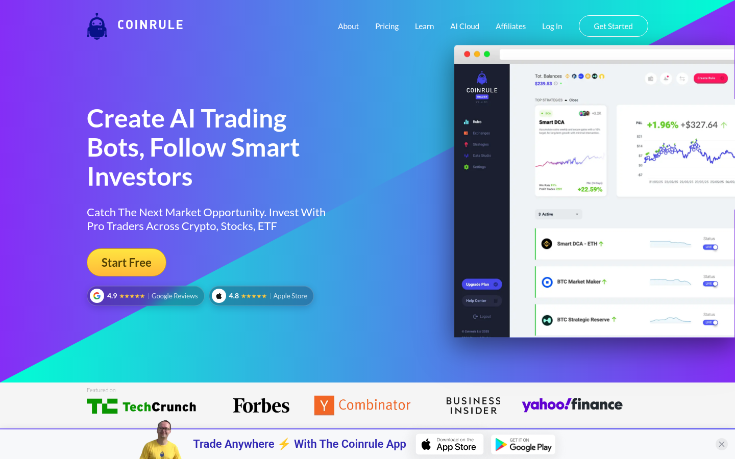 Homepage of the website, as captured