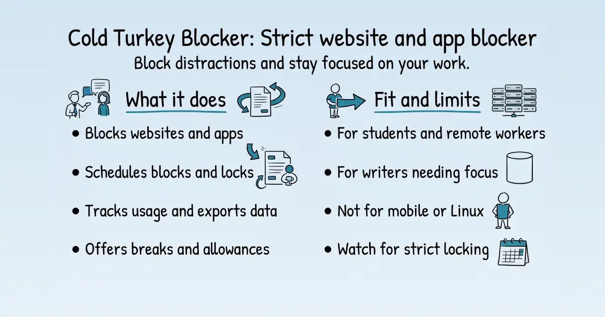 Cold Turkey Blocker at a glance