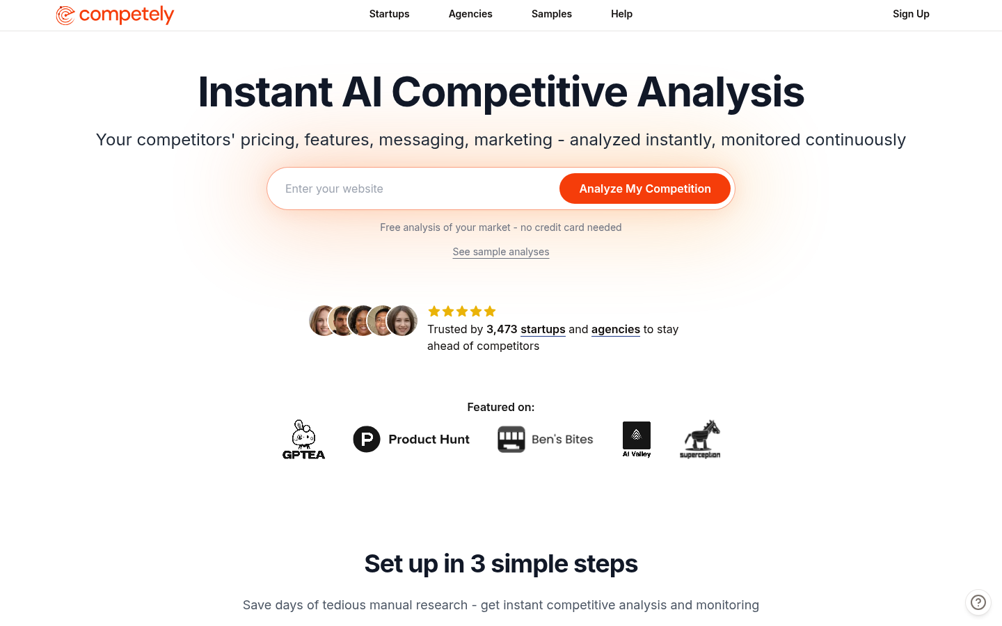 Homepage of the website, as captured