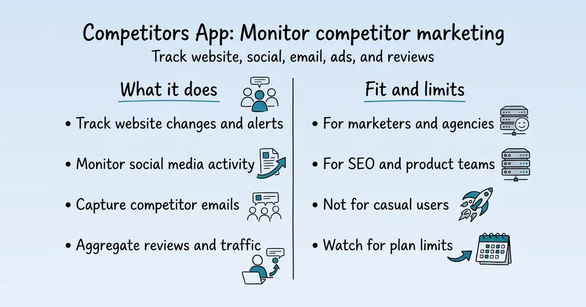 Competitors App at a glance