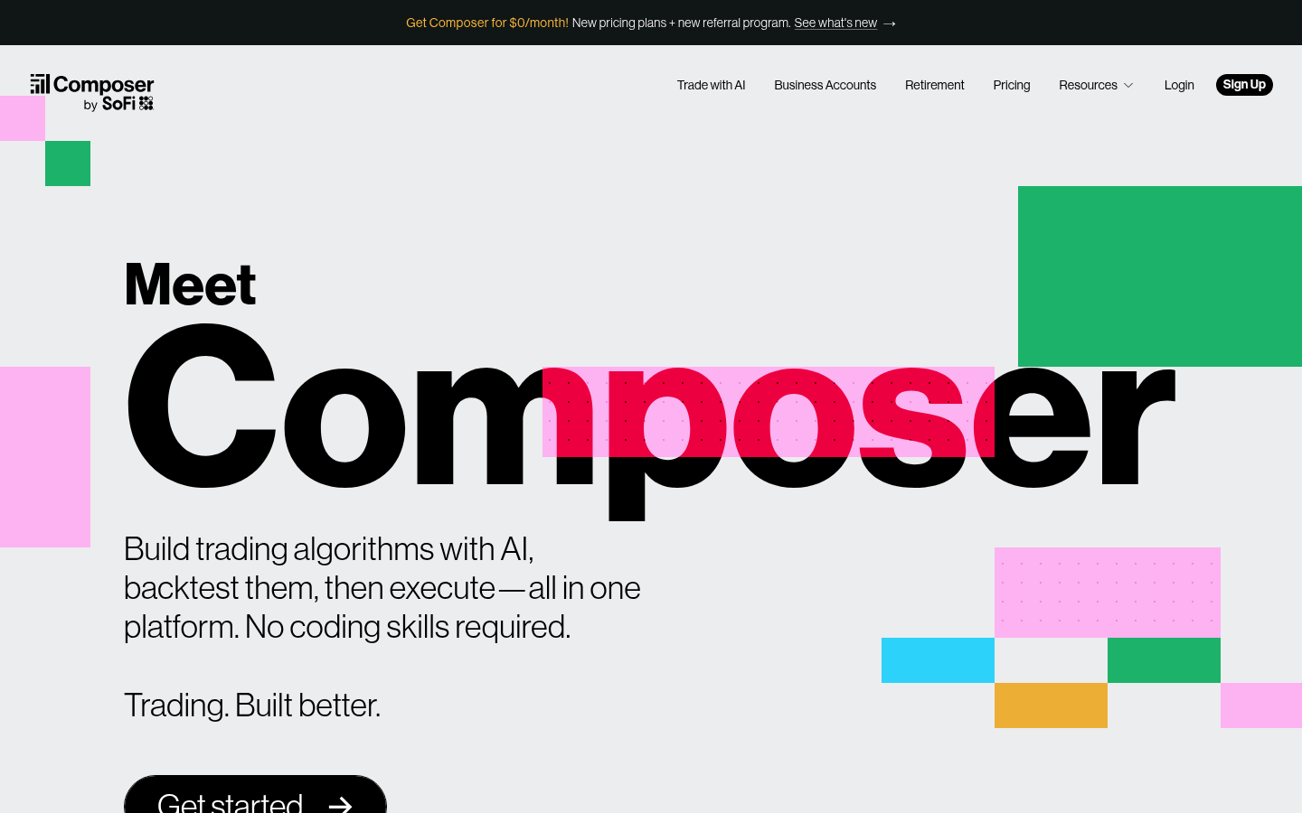 Homepage of the website, as captured