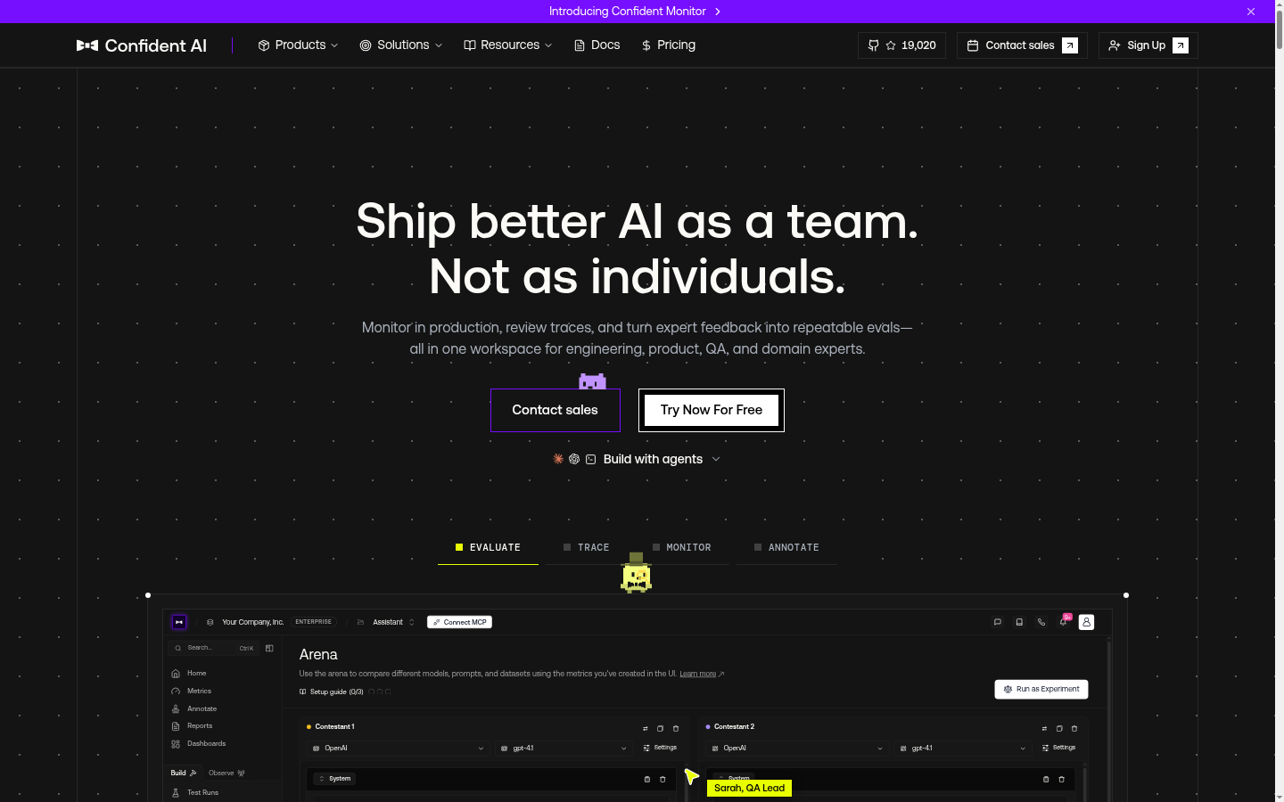 Homepage of the website, as captured