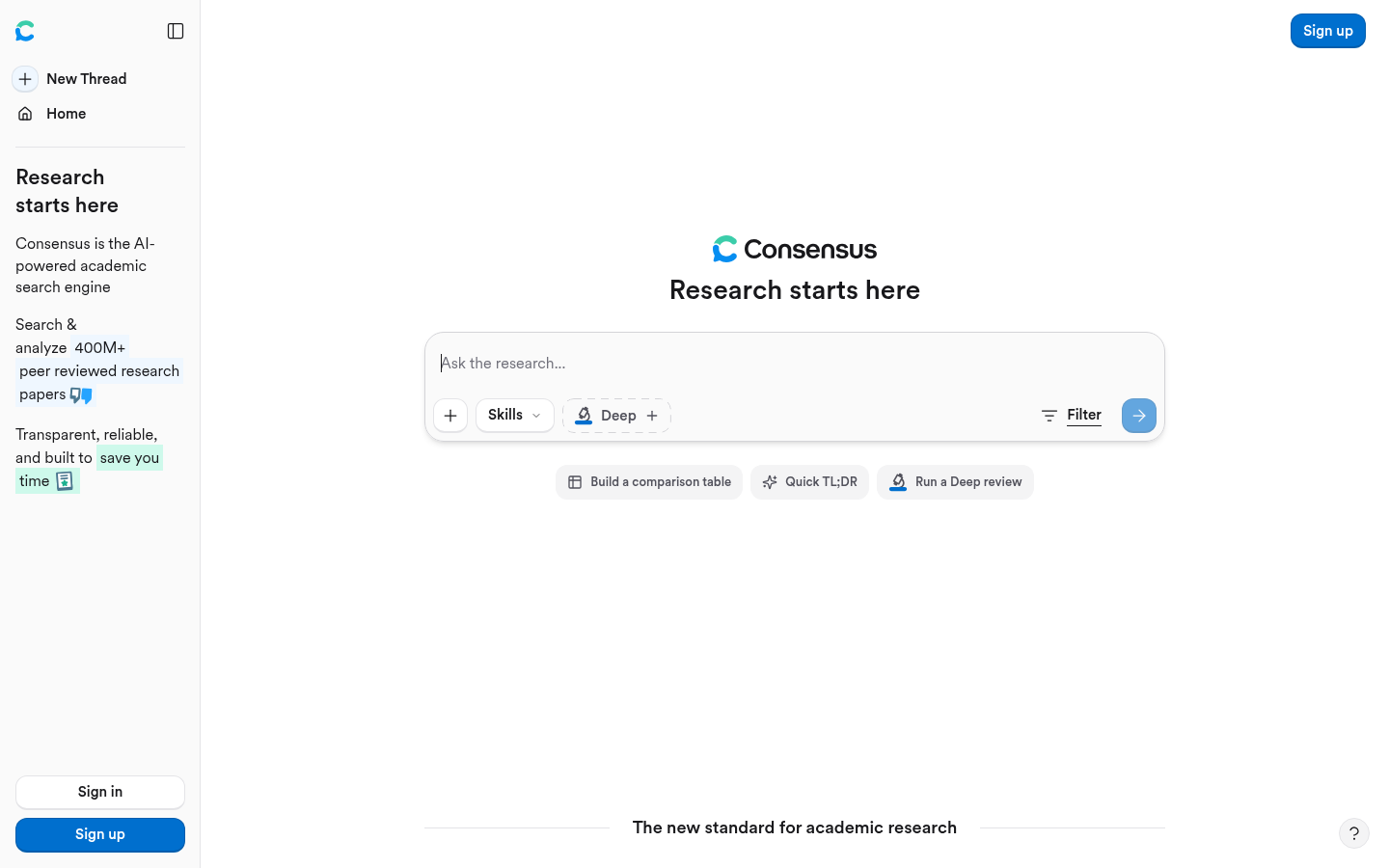 Homepage of the website, as captured