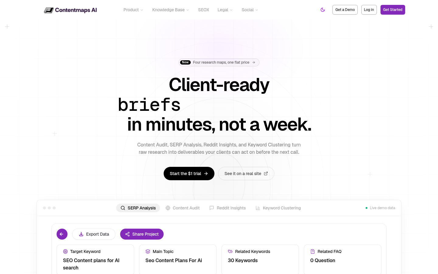 Homepage of the website, as captured
