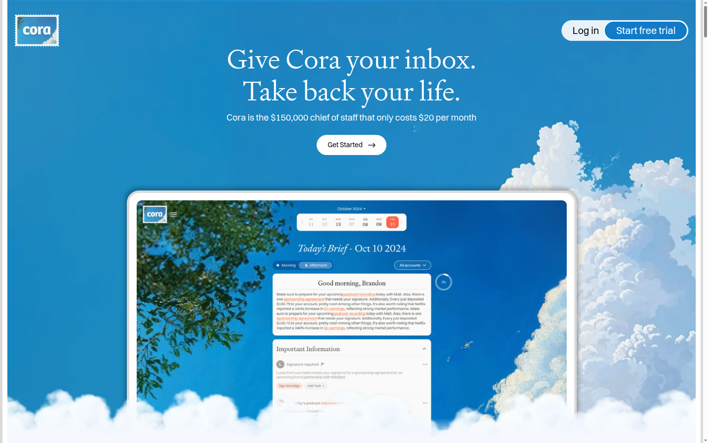 Homepage of the website, as captured
