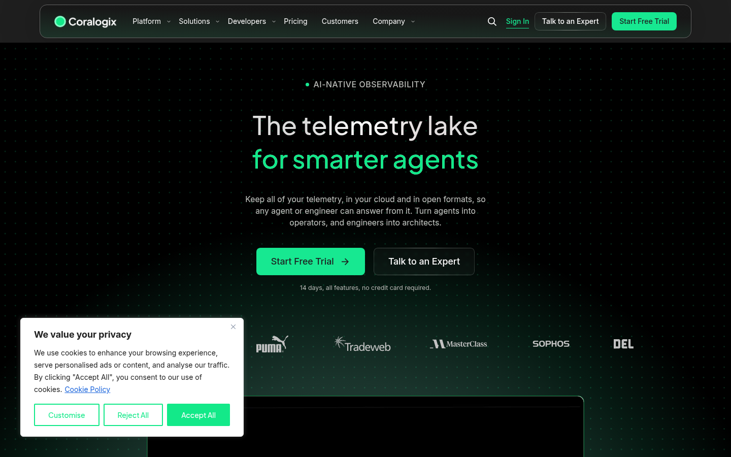 Homepage of the website, as captured