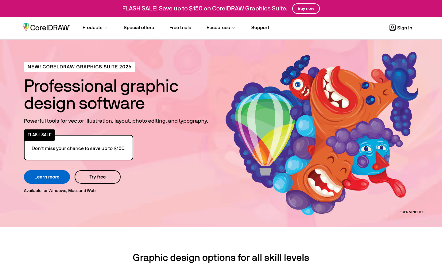 Homepage of the website, as captured