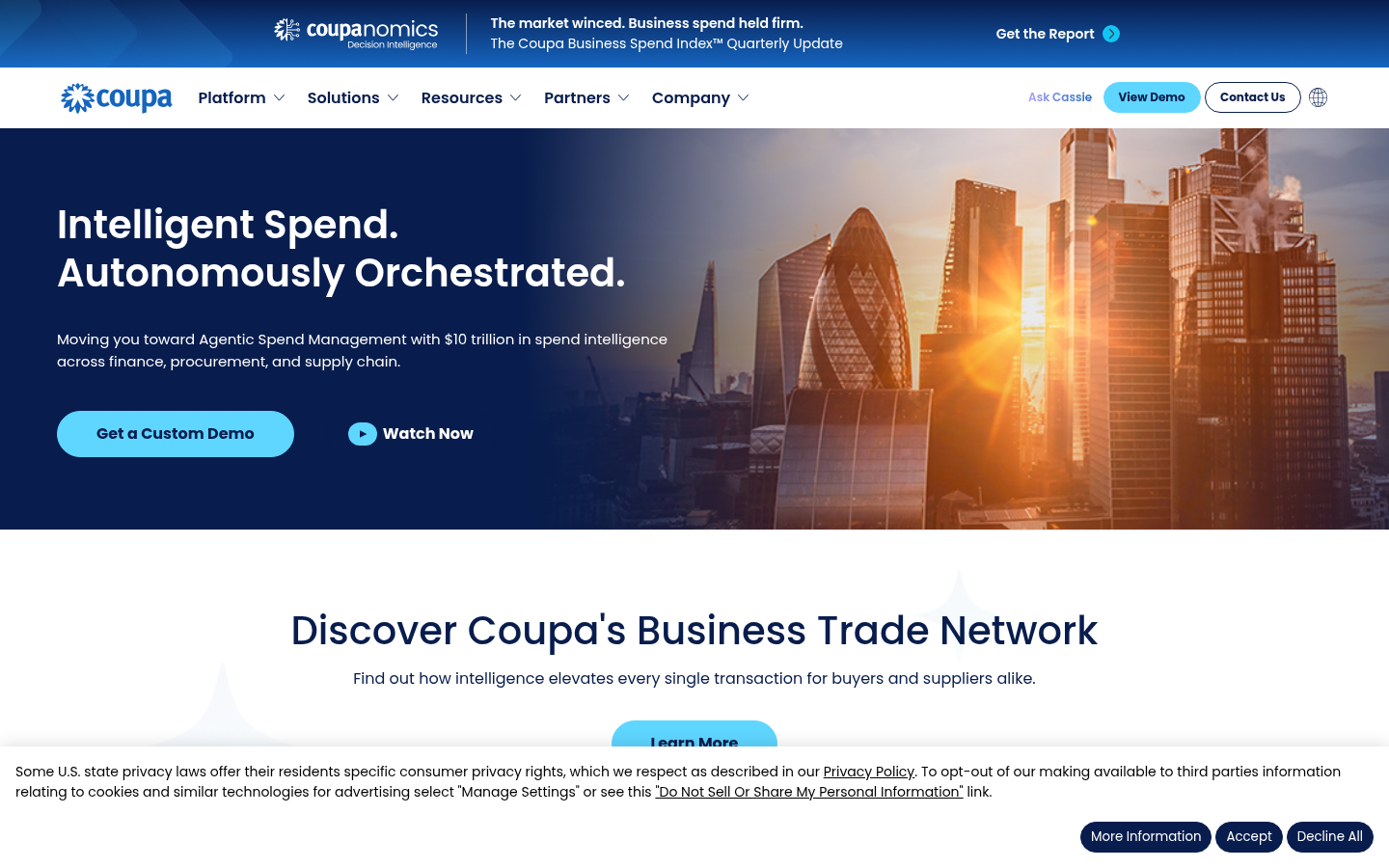 Homepage of the website, as captured