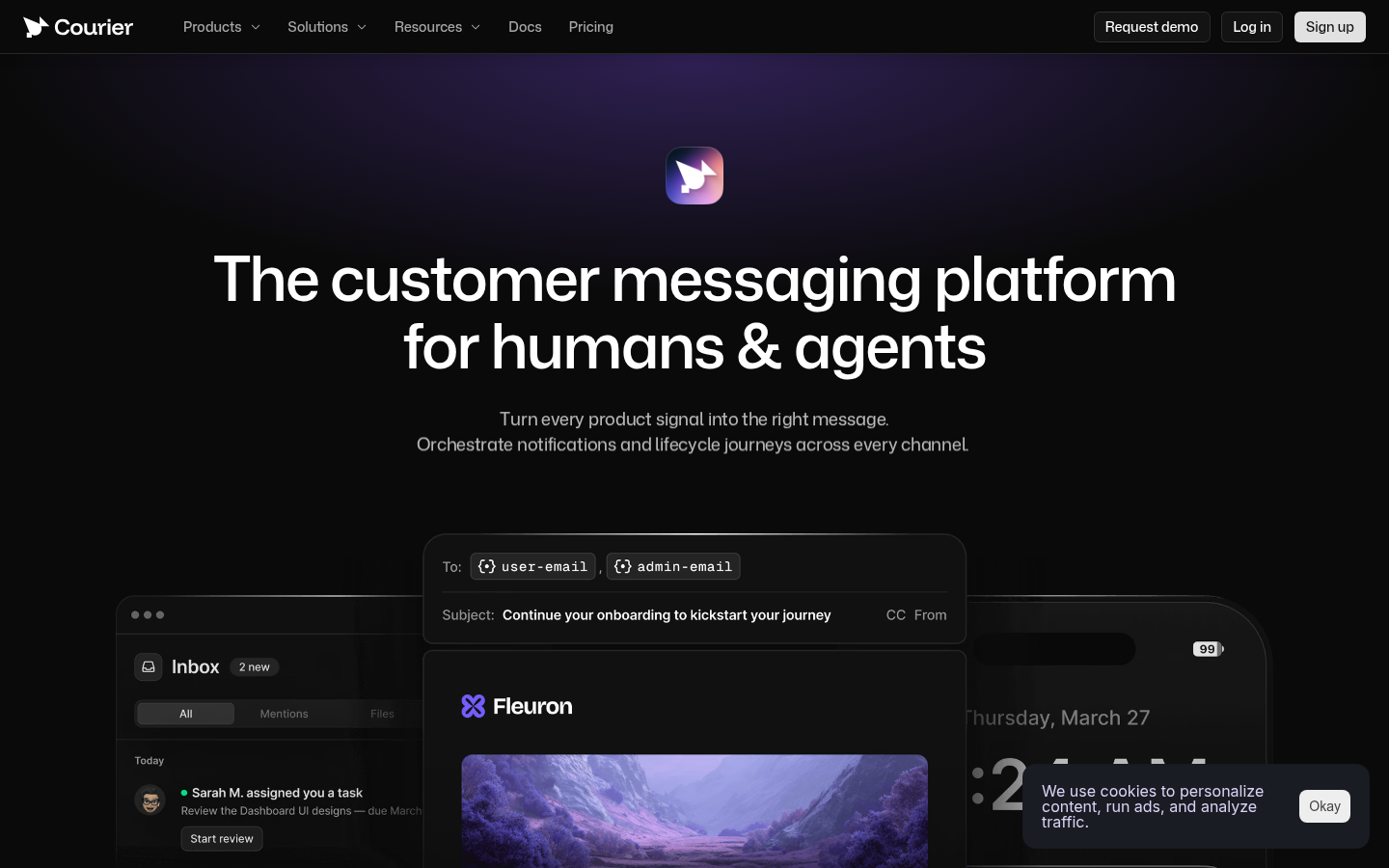 Homepage of the website, as captured