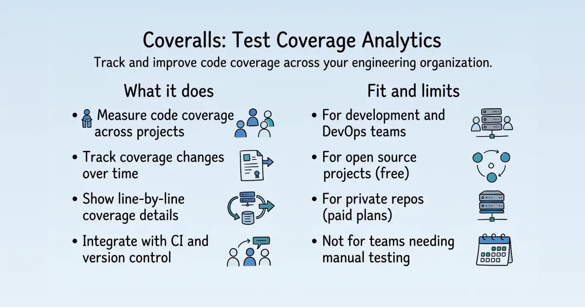 Coveralls at a glance