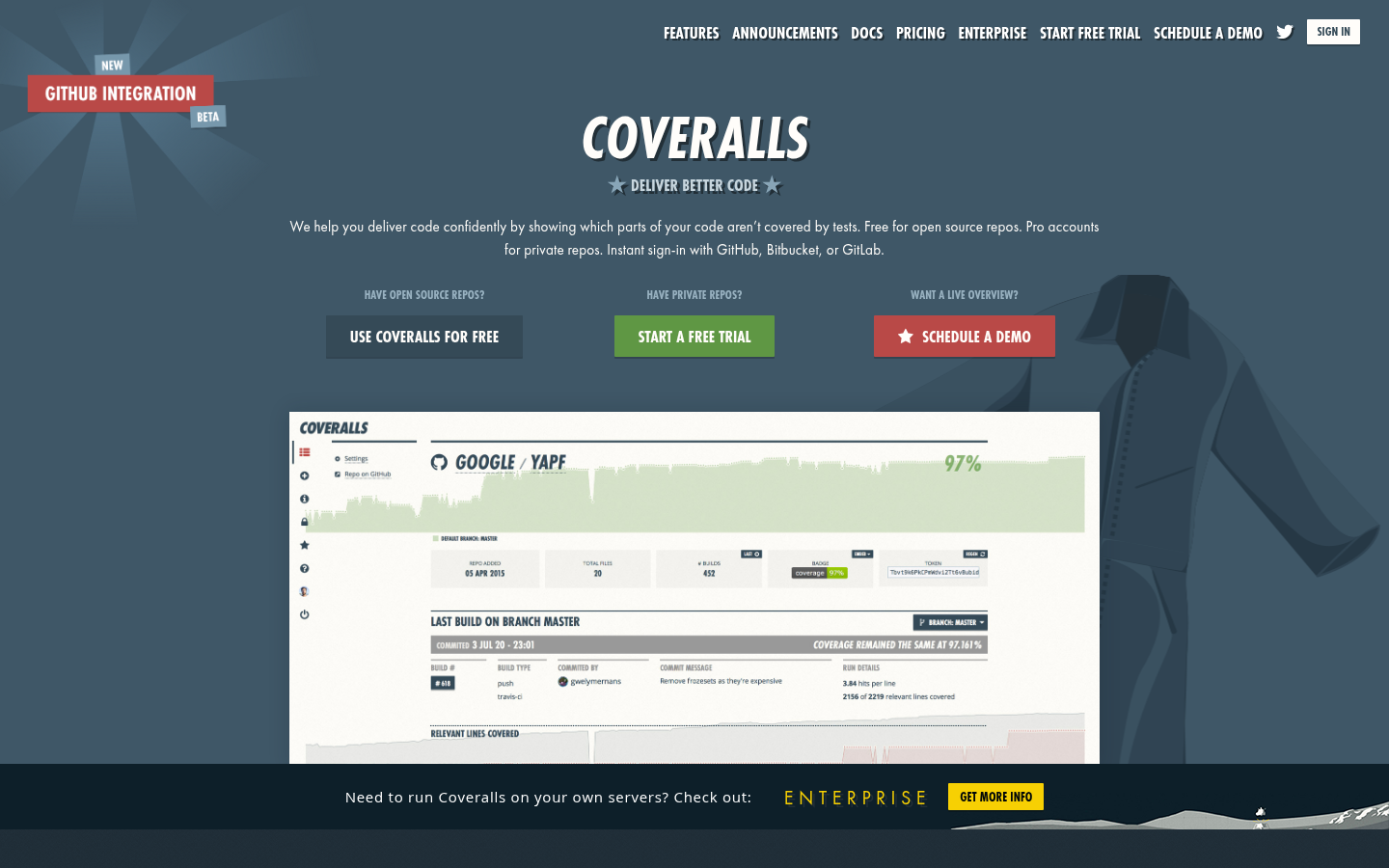 Homepage of the website, as captured