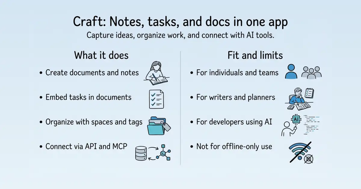 Craft at a glance