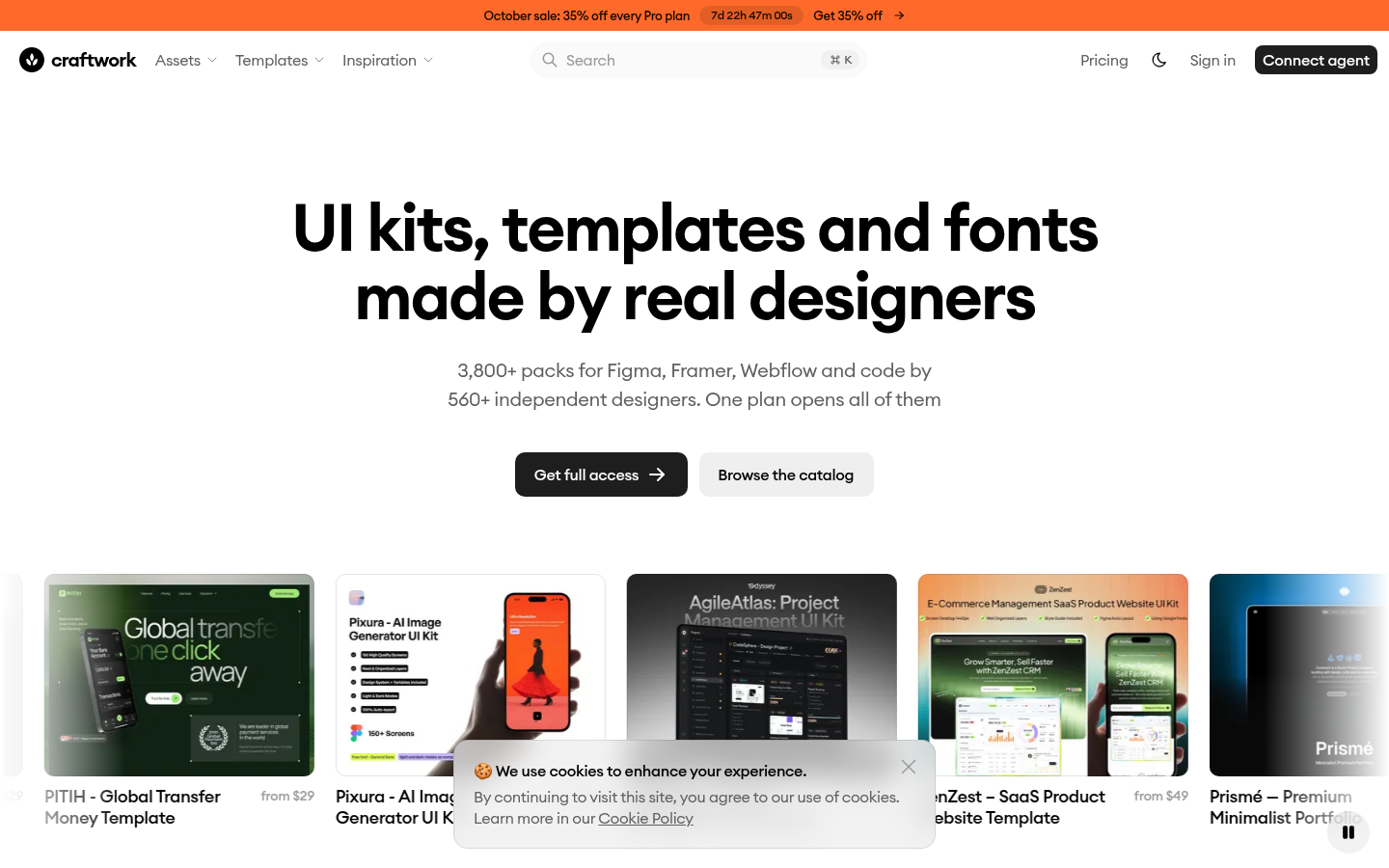 Homepage of the website, as captured