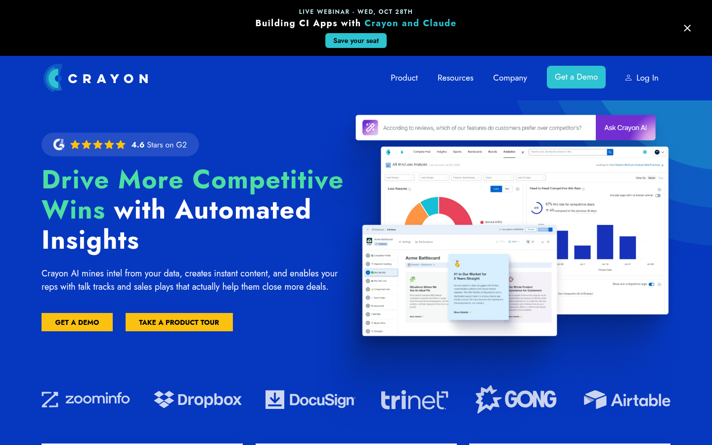Homepage of the website, as captured