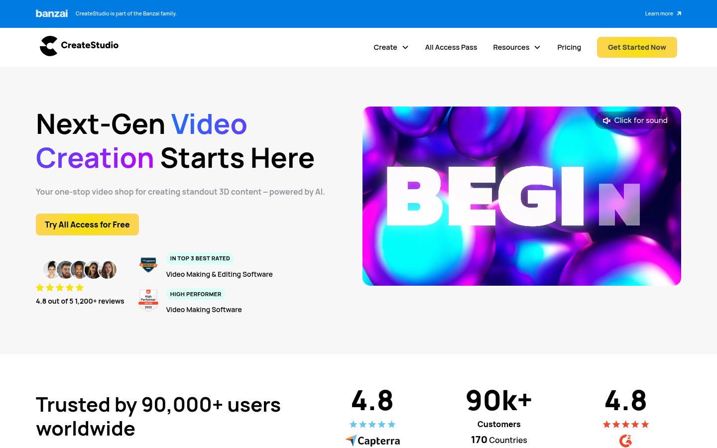 Homepage of the website, as captured