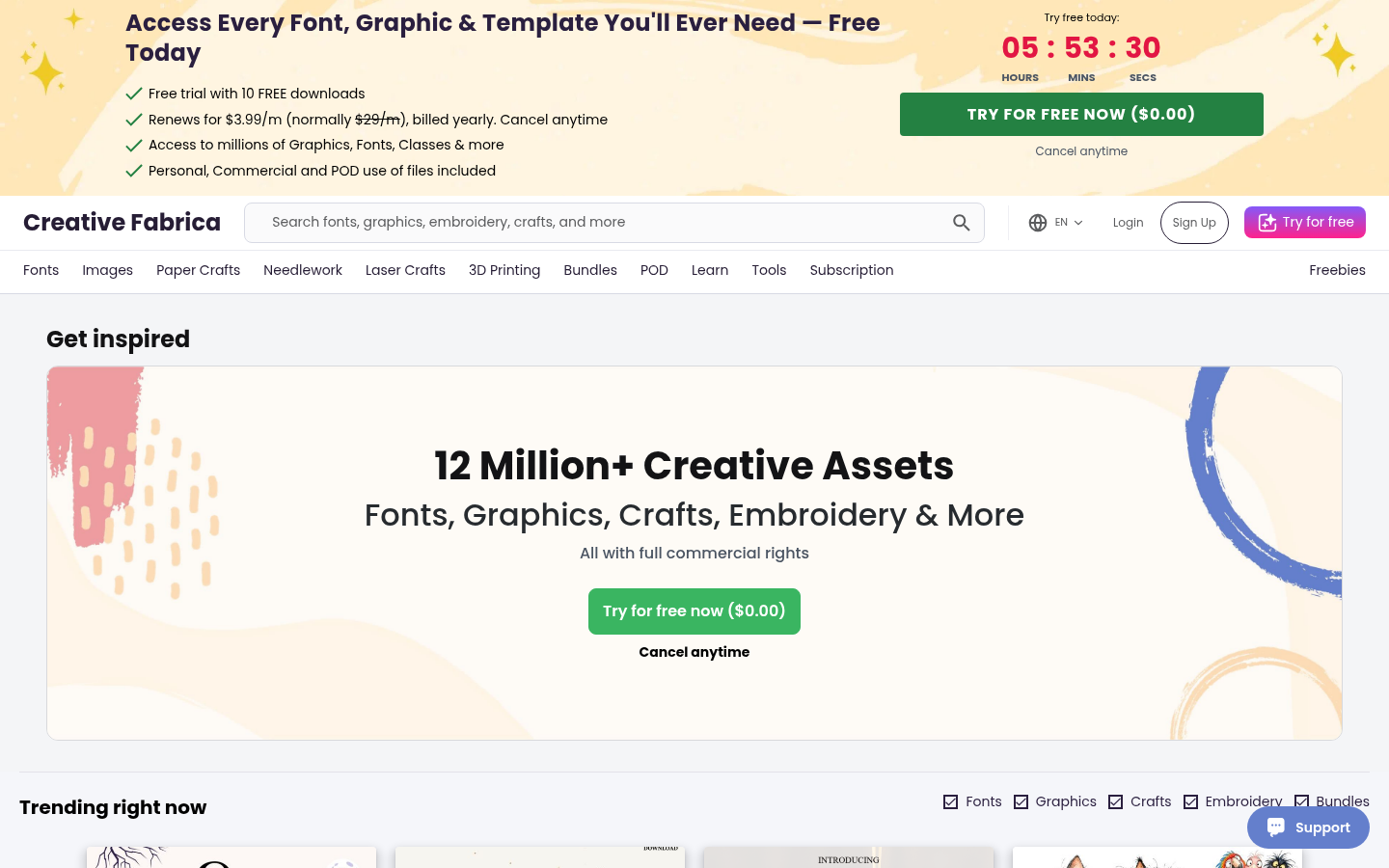 Homepage of the website, as captured