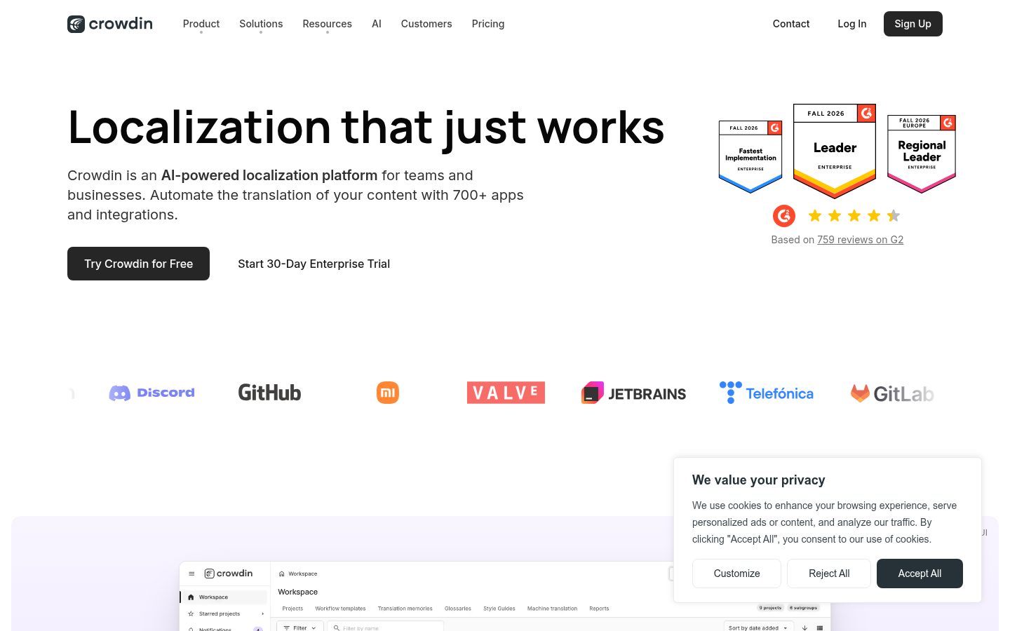 Homepage of the website, as captured