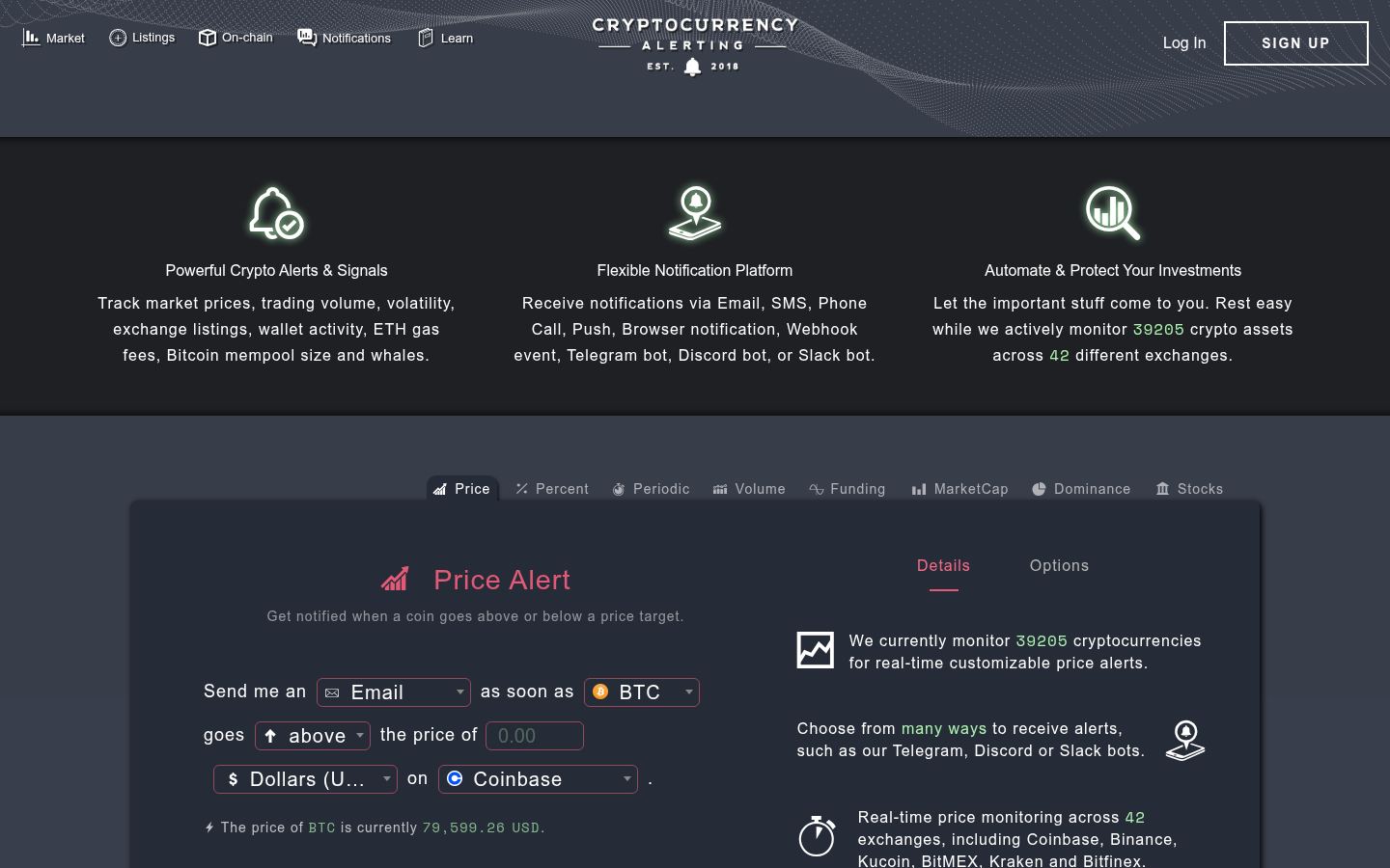 Homepage of the website, as captured