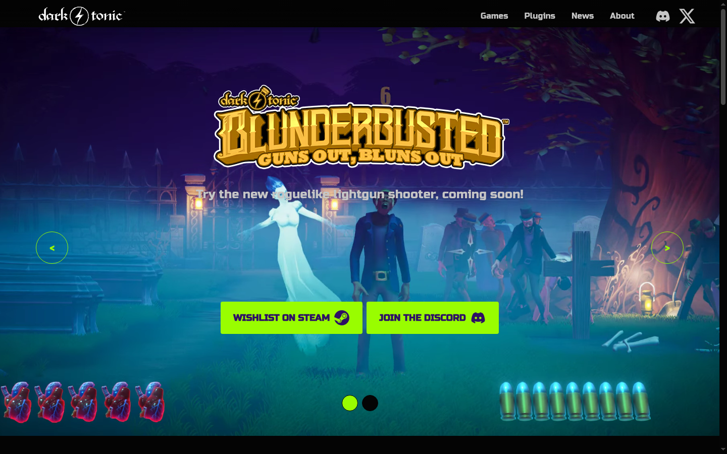 Homepage of the website, as captured