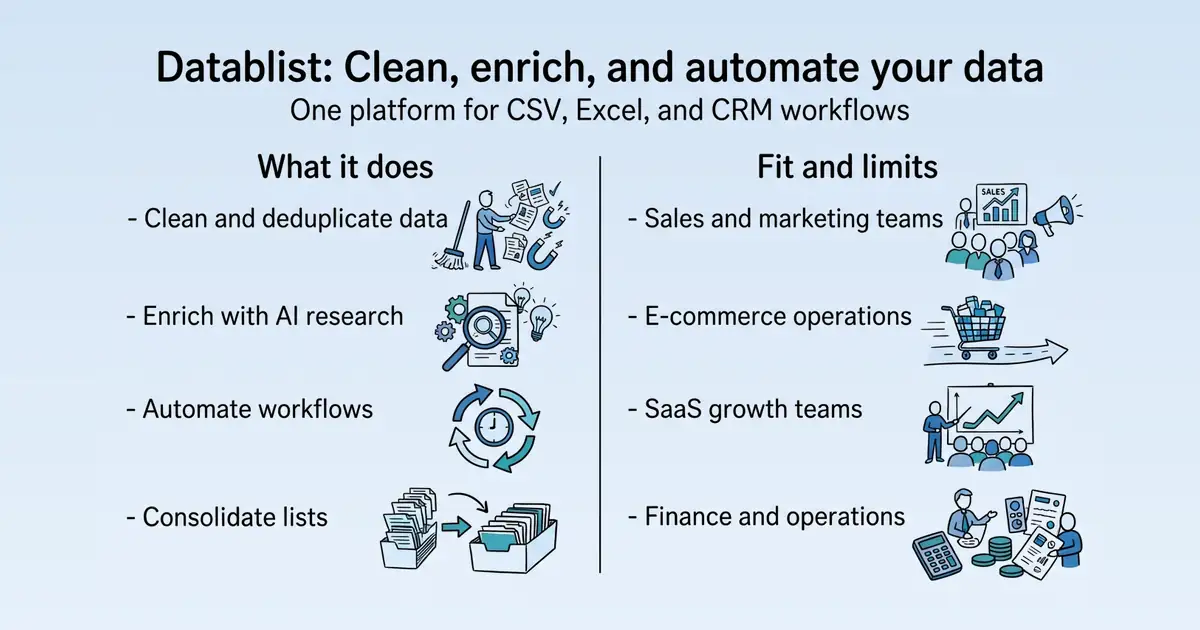 Datablist at a glance