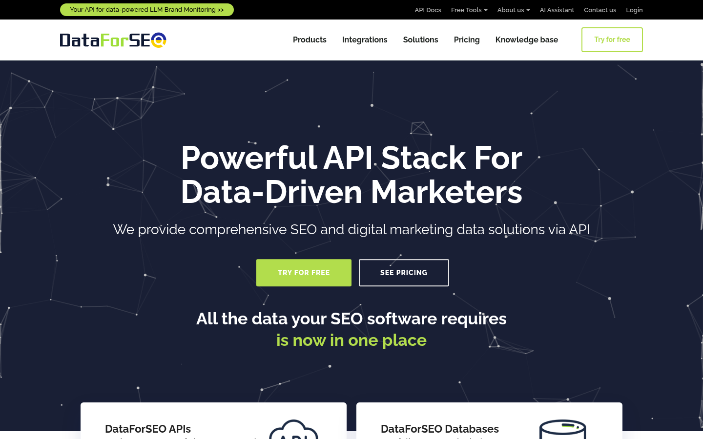 Homepage of the website, as captured