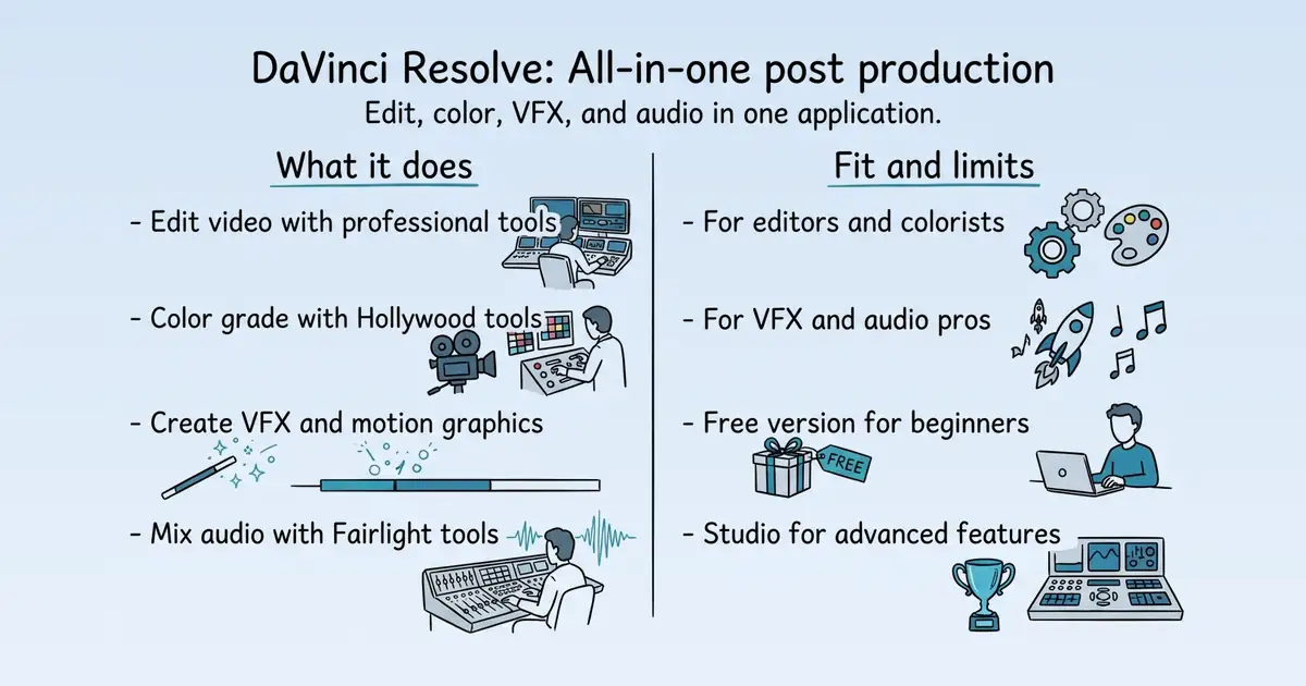 DaVinci Resolve at a glance