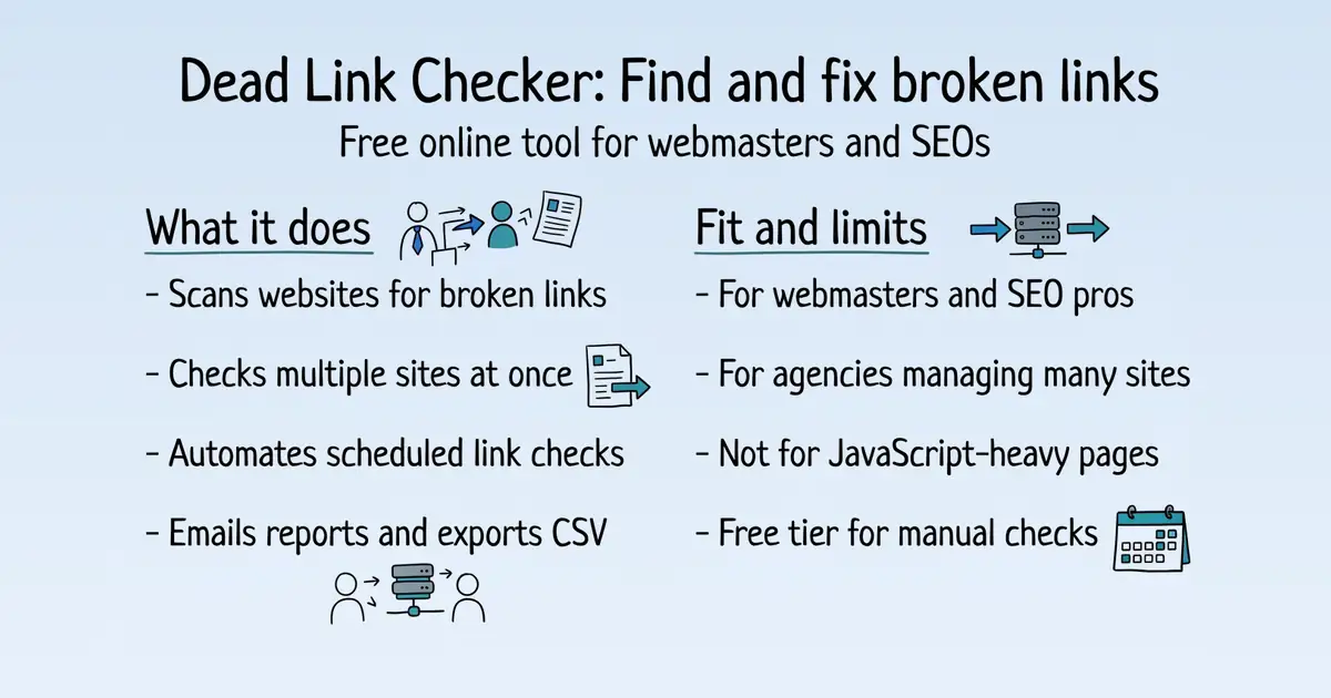 Dead Link Checker at a glance