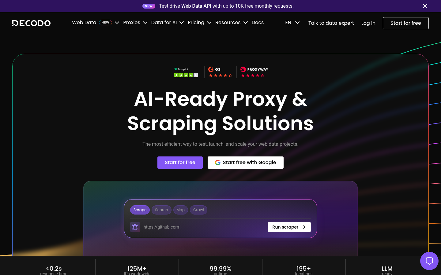 Homepage of the website, as captured
