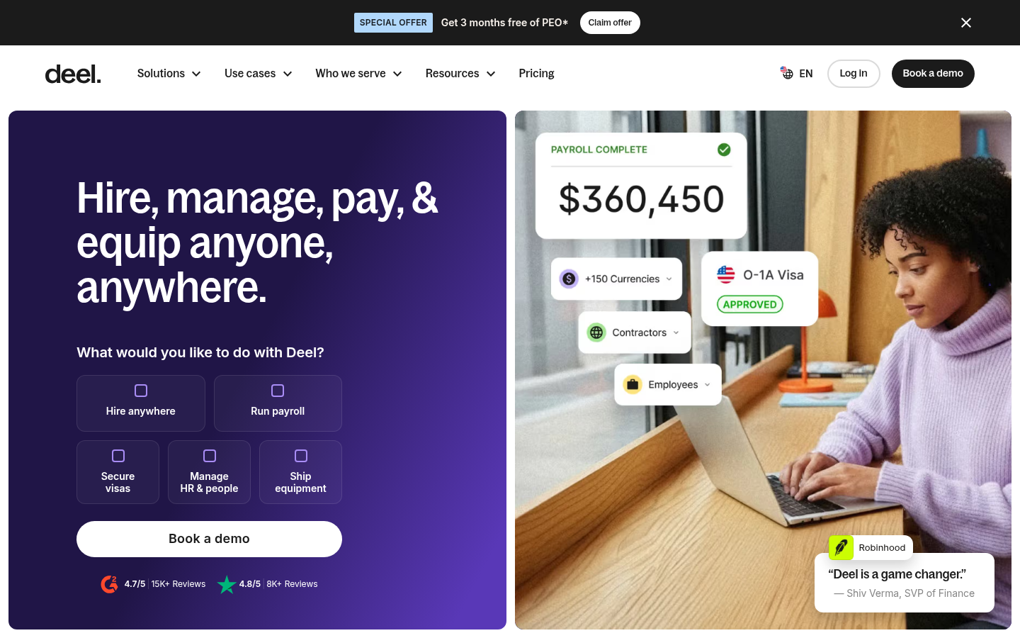 Homepage of the website, as captured