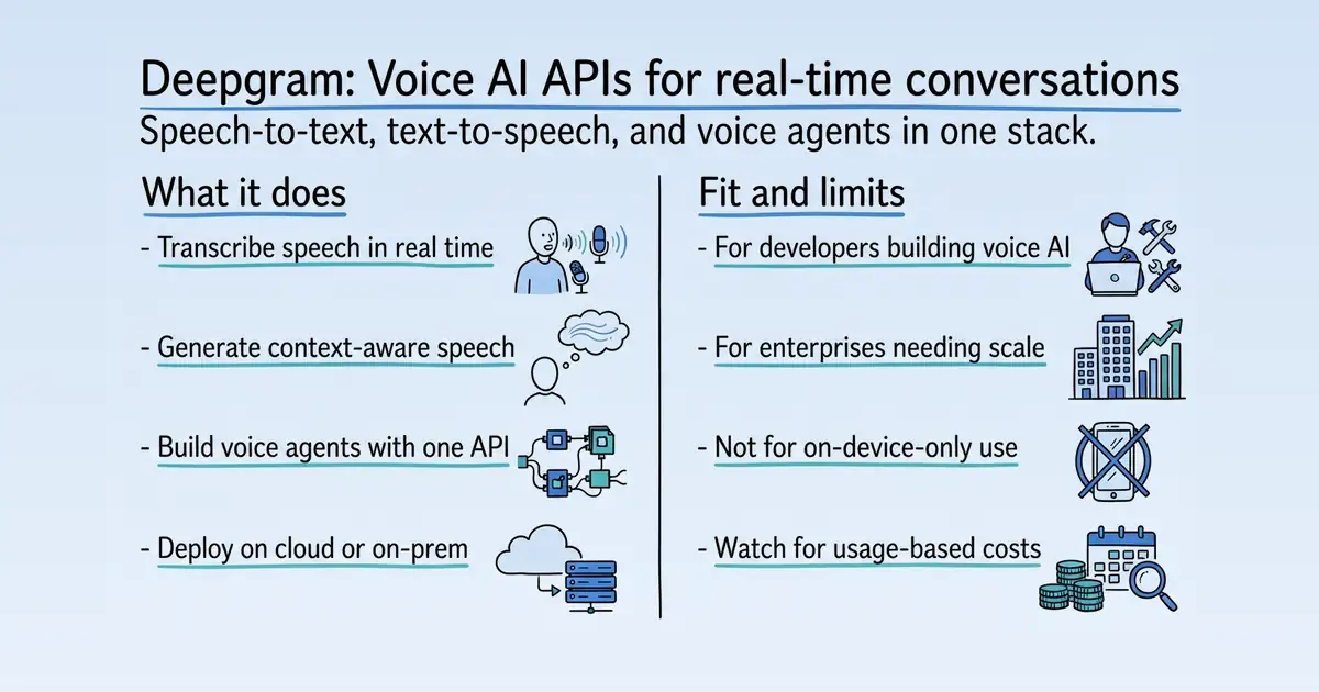 Deepgram Voice AI at a glance