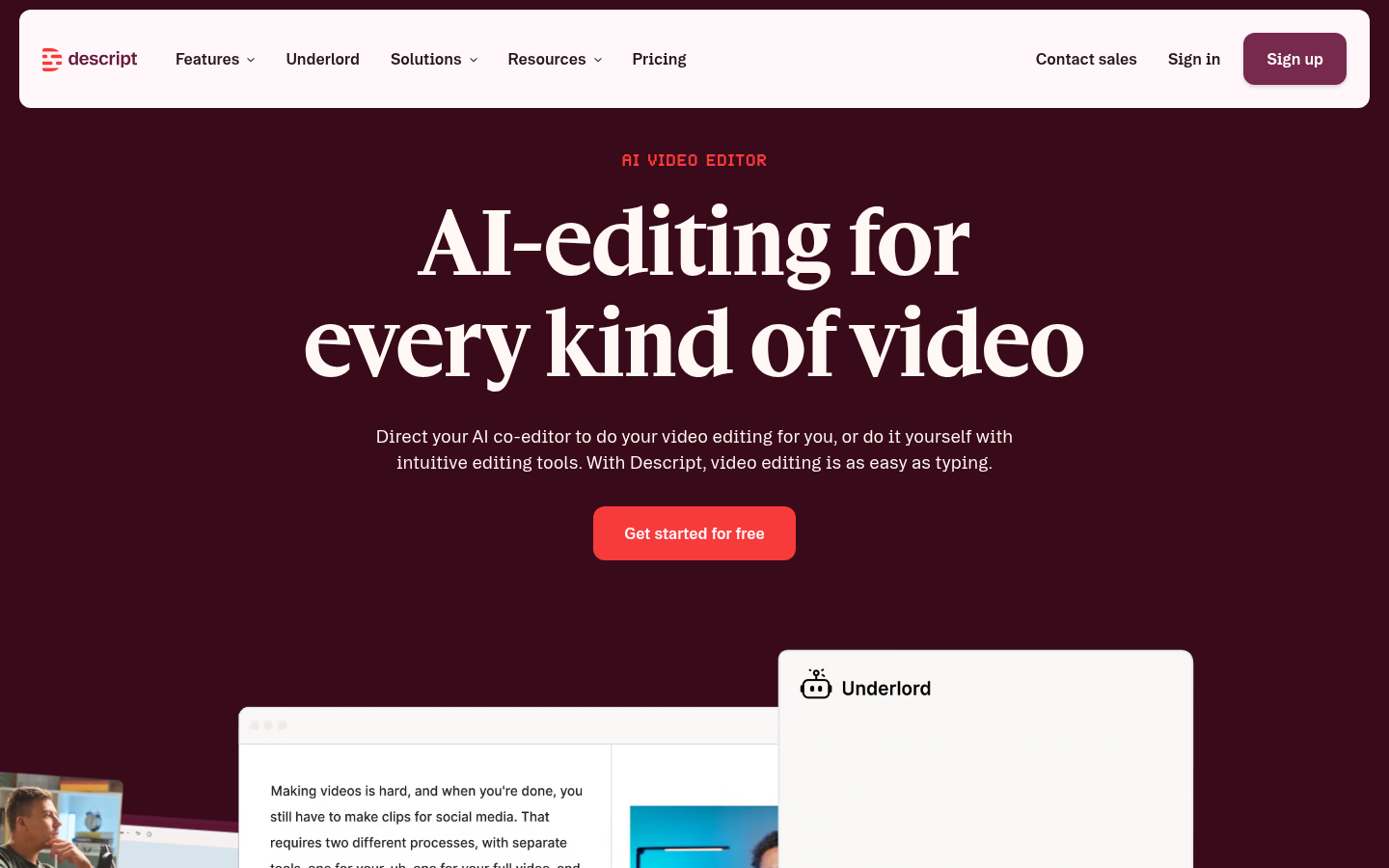 Homepage of the website, as captured