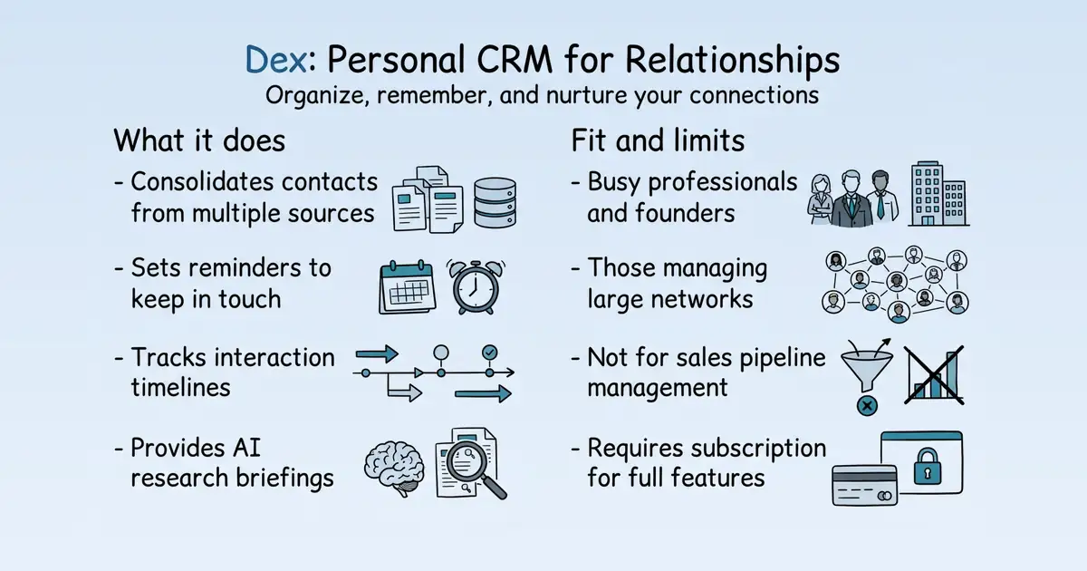 Dex at a glance