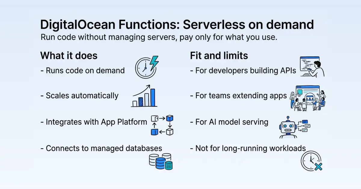 DigitalOcean Functions at a glance