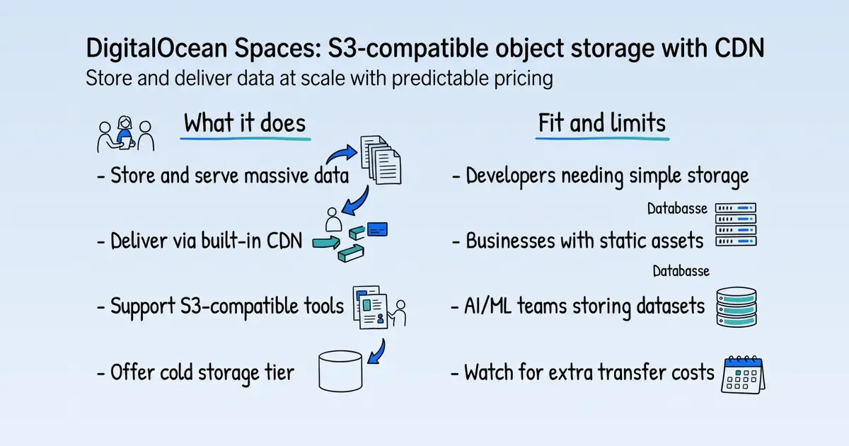 DigitalOcean Spaces at a glance