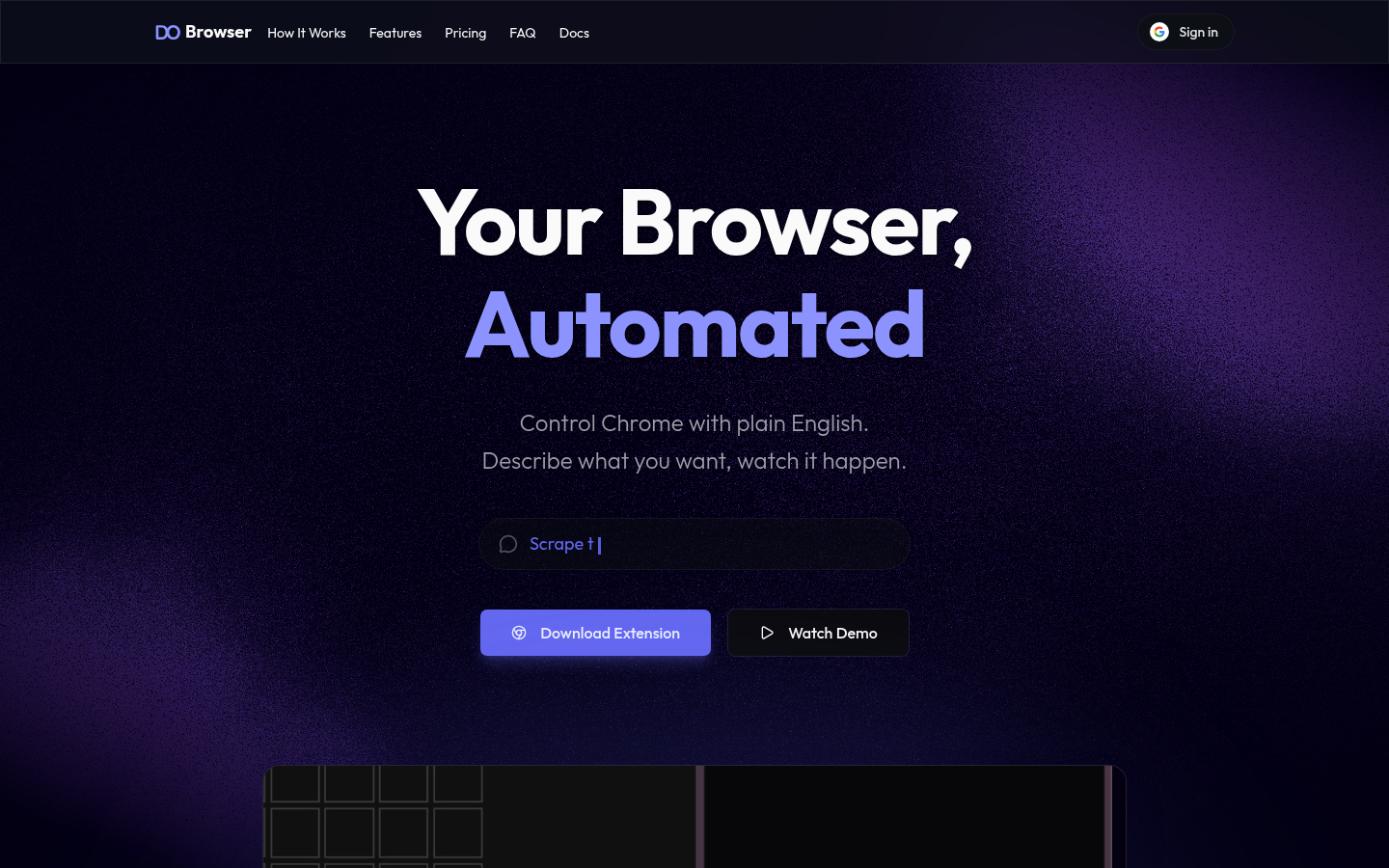 Homepage of the website, as captured