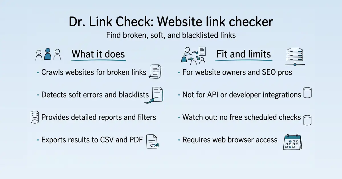 Dr. Link Check at a glance