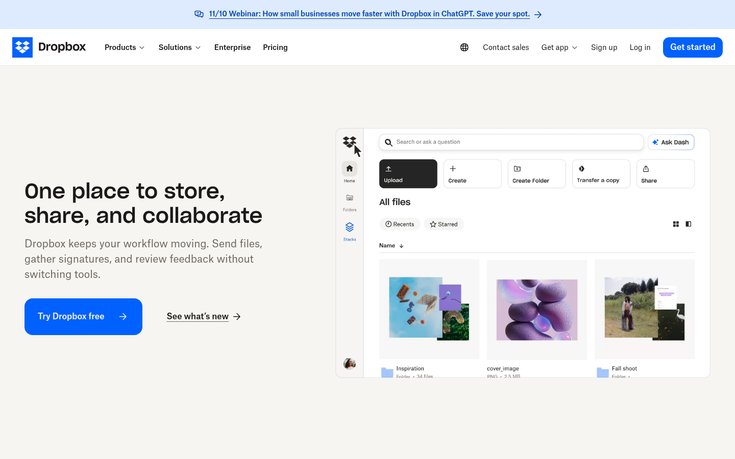 Homepage of the website, as captured