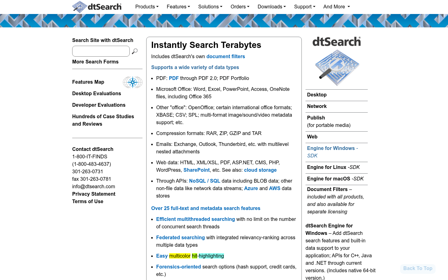 Homepage of the website, as captured