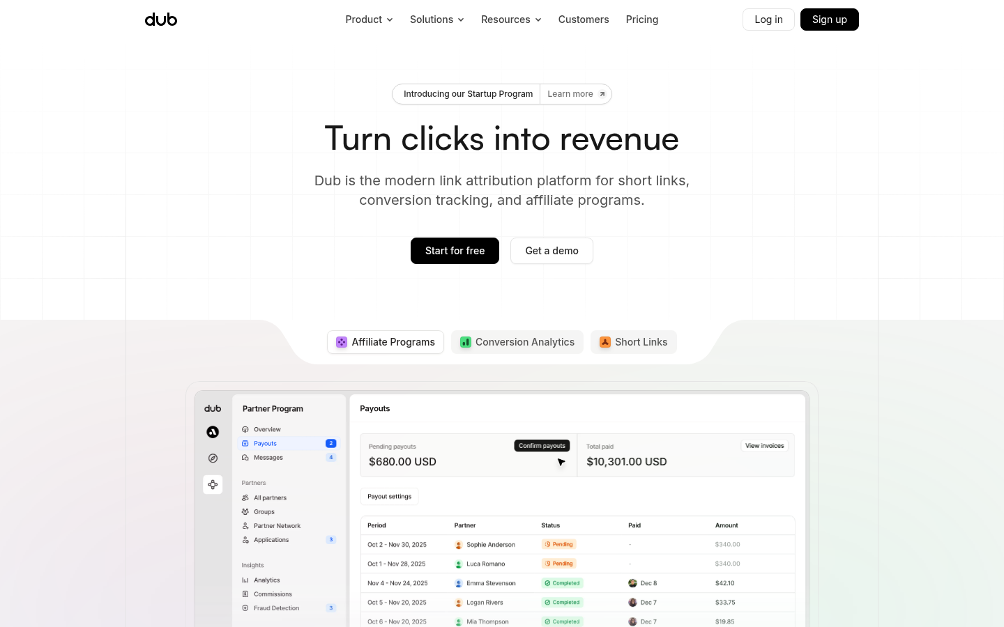 Homepage of the website, as captured