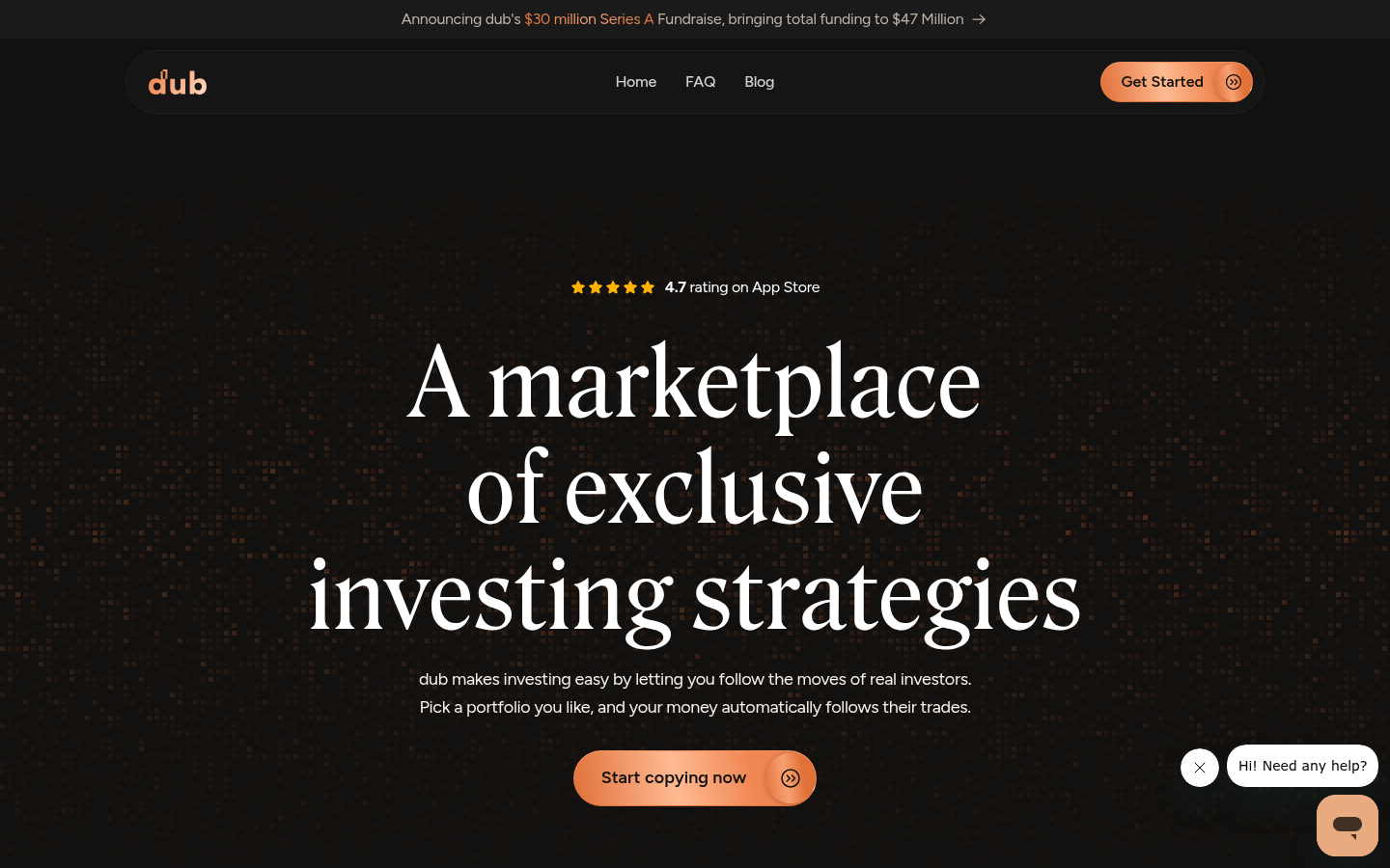 Homepage of the website, as captured