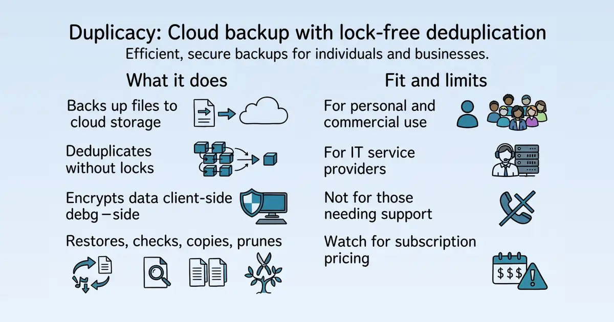 Duplicacy at a glance