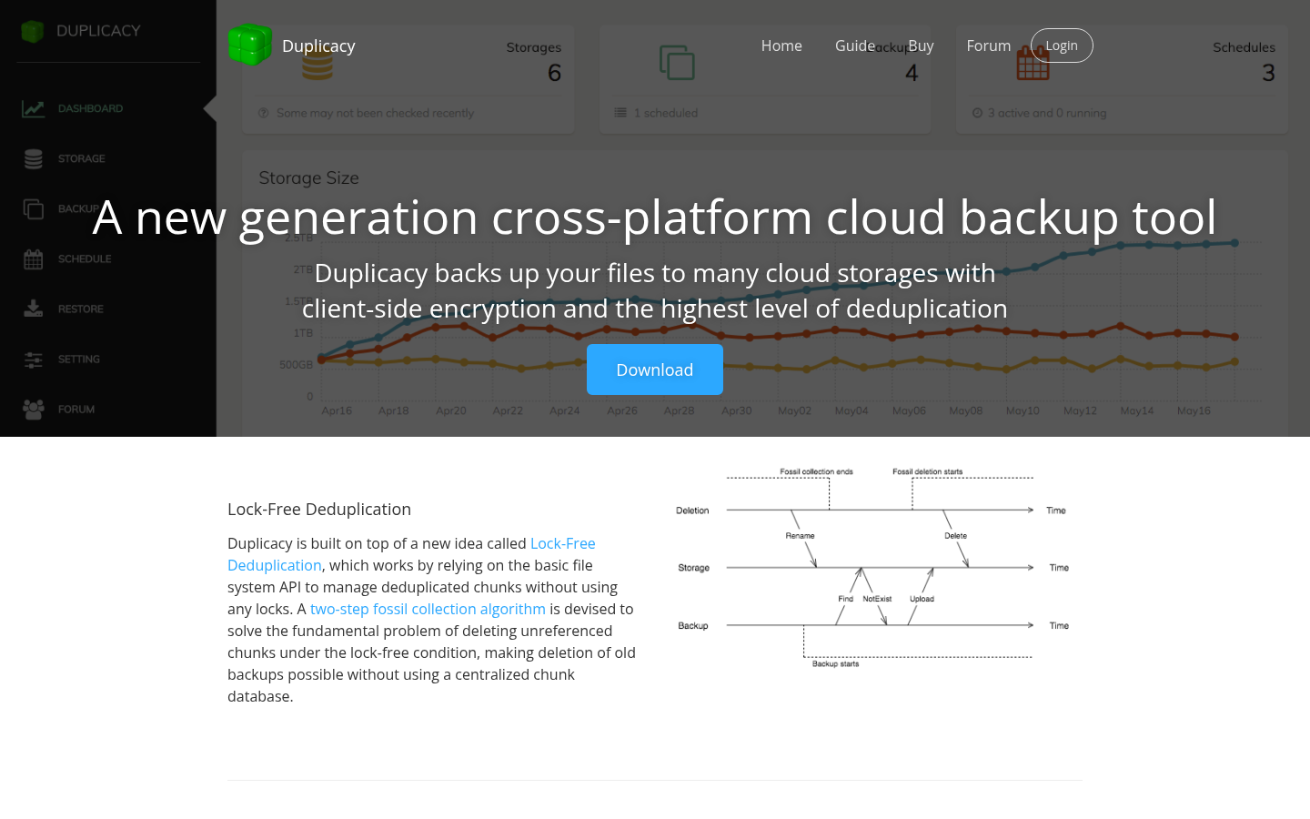Homepage of the website, as captured
