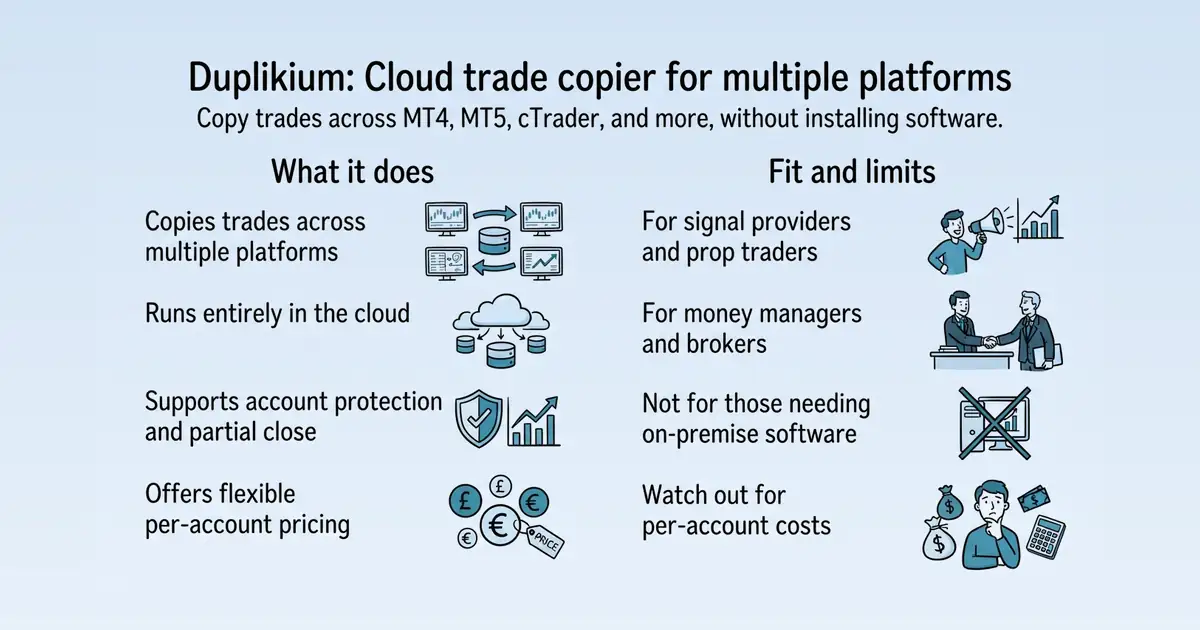 Duplikium Trade Copier at a glance