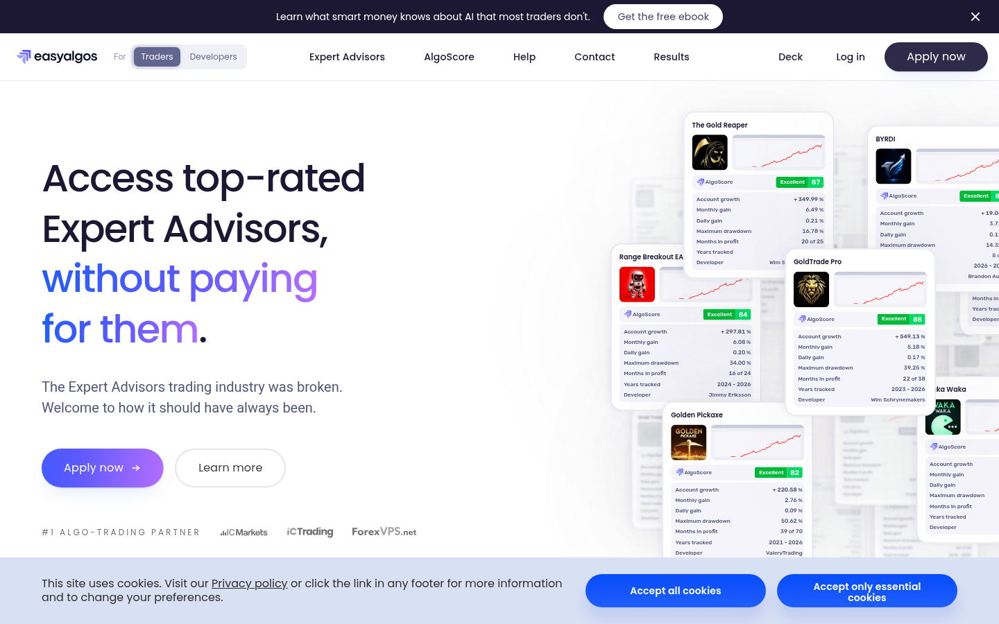 Homepage of the website, as captured