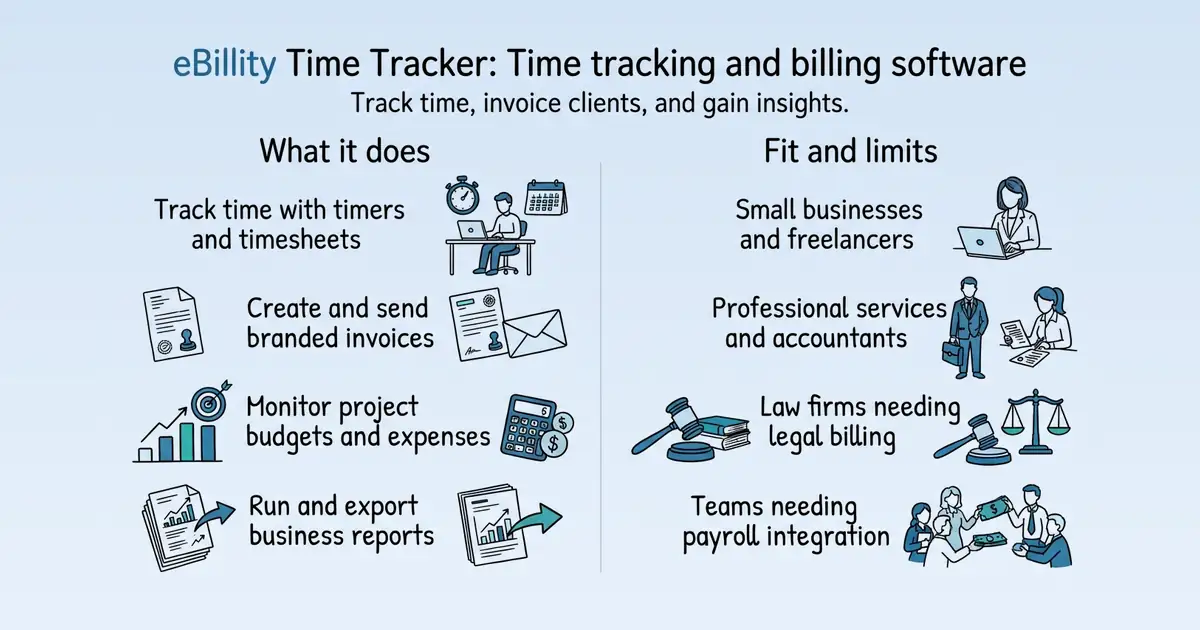 eBillity Time Tracker at a glance
