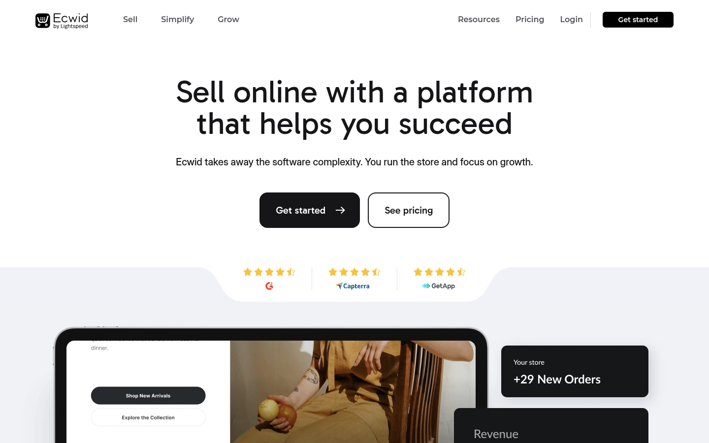 Homepage of the website, as captured